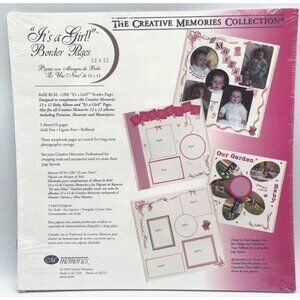 Creative Memories Refill RCM-12BB 12x12 "It's a Girl" Border Pages Scrapbook NEW